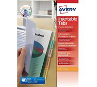 Avery 6x din A4 Plastica Registro Tab Taben Pezzo 1-6 per Raccoglitore