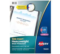 Avery 76001 Secure Side-Load Sheet Protectors, Heavy Gauge, Letter, Diamond Clear (confezione da 25)