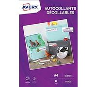 AVERY - 8 adesivi - Formato A4 - Kraft - Stampa a getto d'inchiostro
