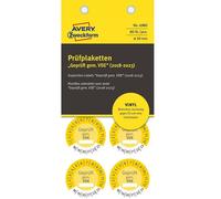 Avery 80x Collaudi Adesivi Testato Conforme VDE 2018-2023 30mm Jahresplaketten