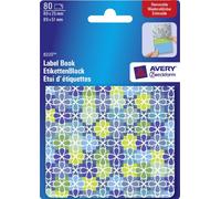 Avery - 8320A - CF80ETICHETTE C/CUSTUDIA FIORI BLU
