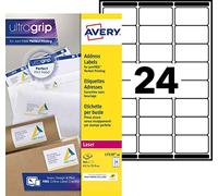 Avery The 7159-40 - Etichette adesive 63,5 x 33,9 mm, colore: Bianco