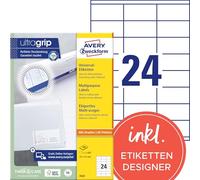 Avery-zweckform 3422 etichette 70 x 35 mm carta bianco 2400 pz permanente