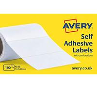 Avery AL03 - Etichette autoadesive su rotolo, 190 etichette per rotolo, colore: bianco