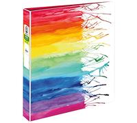AVERY + Amy Tangerine Designer Collection Binder, 1.5 Inch 3 Ring Binder, Watercolor Rainbow Design (28347)