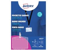 Avery - Borsa porta badge con nastro in tessuto