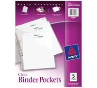 Avery Buste per raccoglitori, trasparenti, 21,6 x 27,9 cm, senza acidi, resistenti, 5 tasche, 3 confezioni (75296)