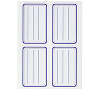 Avery Bustina di 20 etichette scolastici - 36 x 56 mm - Tagliere A6 - Linee Blu (scol1)