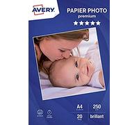 Avery - Carta fotografica A4 250 g/m² 15 fogli