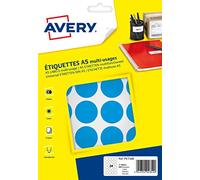 AVERY - Confezione da 240 pastiglie blu autoadesive, diametro 30 mm