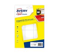 Avery Confezione da 96 etichette multiuso 80 x 45 mm, colore: Bianco
