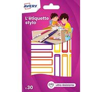 Avery - Confezione di 30 etichette per penne, formato 50 x 10 mm