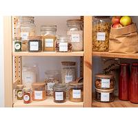 AVERY - Confezione di 48 etichette minimaliste pronte all'uso per barattoli di prodotti alimentari, formato quadrato 4,8 x 4,8 cm