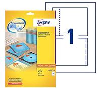 Avery, Copertine fronte e retro per CD in cartoncino opaco