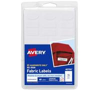 Avery Dennison No-Iron Clothing Labels 45/Pkg-White, Assorted Sizes