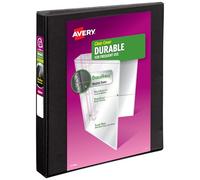Avery Durable View 3 raccoglitore ad anelli, anelli inclinati da 1 pollice, 1 raccoglitore nero (17011)