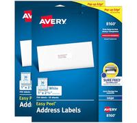 Avery Easy Peel etichette per indirizzi per stampanti a getto d' inchiostro Confezione da 2