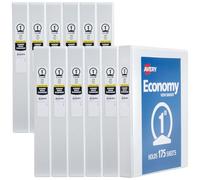 Avery Economy View Binder, with 1.5 inch Round Ring, Black, 5725) 12 unità 1 Inch bianco
