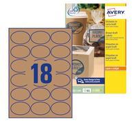 Avery Etich Ovali 63 5 x 42 3 20ff, Marrone