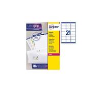 etichette adesive l7160 - in carta - angoli arrotondati - laser - permanenti - 63,5 x 38,1 mm - 21 et/fg - 100 fogli -