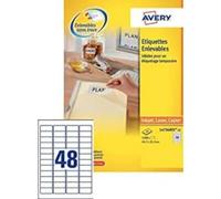 etichette adesive l4735rev - in carta - angoli arrotondati - rimovibili - 210 x 297 mm - 1 et/fg - 25 fogli - bianco - a