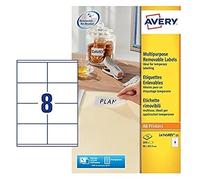 Avery, etichette adesive rimovibili 96 x 63,5 mm White