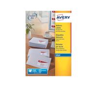 Avery Etichette autoadesive (24 per foglio) - 63,5 x 33,9 mm - Stampa a Getto d'Inchiostro, Bianco, j8159 Imballaggio: 100 fogli 63,5 x 33,9 mm bianco