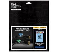 Avery Etichette autoadesive per cavi, stile T, 3,2 x 5,1 cm, 8 colori, resistenti agli strappi, compatibili con laser/a getto d'inchiostro e scrittura a mano, 240 etichette per marcatura a filo