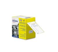 Avery Etichette lavabili e dissolubili per la tracciabilità alimentare, 70 x 40 mm, 150 etichette, bianche con blu, scrivibili, prestampate, facili da lavare