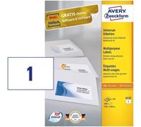 Avery Etichette Multiuso A5 210 X 148MM Bianche Laser A Colori Inkjet, 200FF 6135A