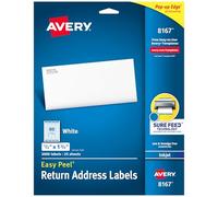 AVERY Etichette per indirizzi Facili da Rimuovere per stampanti a Getto d'inchiostro 1/2" x 1-3/4", Confezione da 2.000 (8167)