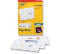Avery Etichette per spedizione pacchi stampabili, stampabili e personalizzabili, per stampanti a getto d'inchiostro, 1 etichetta per foglio A4, 100 etichette, Quickdry (J8167), colore: bianco