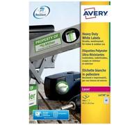 AVERY - Etichette Permanenti In Poliestere 45,7x21,2 Mm Bianco Laser 48 Et. / foglio Conf. 20 Fogli - L4778-20