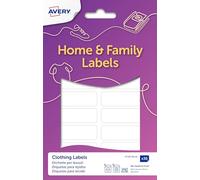 Avery Spagna ETVET36-UK. Etichette per vestiti senza stiro, 45 x 13 mm, 36 etichette per busta.