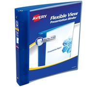 Avery Flexible View 3-Ring-Ordner, 2,5 cm, runde Ringe, Blau, 1 Ordner
