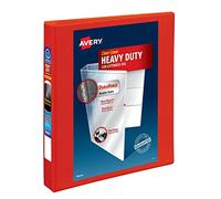Avery Heavy Duty 2,5 cm One Touch Ezd View Binder, 79199, bianco 1 confezione 1 Inches red