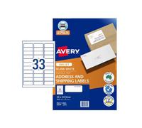 Avery Inkjet Blank White Address Label 33/Sheet