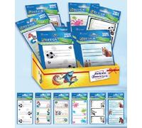 Avery Italia 48669 - assortimento su espositore di 60 stickers adesivi, decorativi per libri, quaderni e materiali per la scuola, 6 fantasie, 60 pezzi totali