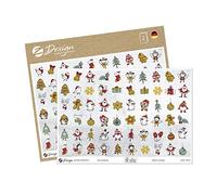 Avery Italia 54614 - Stickers adesivi decorativi di Natale in carta in rilievo, tanti disegni divertenti, 2 fogli per confezione