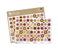 Avery Italia 54616 - Stickers adesivi decorativi di Natale in carta in rilievo, stelle varie dimensioni e colori, 2 fogli per confezione