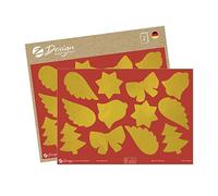 Avery Italia 54618 - Stickers adesivi decorativi di Natale in carta oro lucida, vari disegni, 2 fogli per confezione, 24 stickers