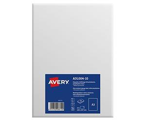Avery Italia A3L004-10 Etichette in Polietilene, A3