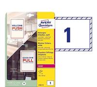 Adesivi per finestre in carta con pellicola 210x148mm 1adesivo/fg laser Avery