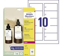 Cartellini micro-perforato stampabili bianchi 90x50mm 10fg (10 cart/fg) Avery