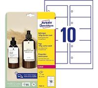 Cartellini micro-perforato stampabili bianchi 80x50mm 10fg (15 cart/fg) Avery