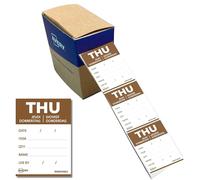 Avery Italia DLDTHUREV-500 Etichette in Carta per Tracciabilità Alimentare Giornaliere, Giovedì, 40x56mm, Adesivo Rimovibile, Rotolo da 500 Etichette