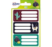 Avery Italia Etichette per la scuola 76x34mm, lama & cactus, 15et