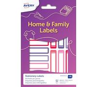 Avery Etichette per penne RESM130F.UK, 50x10 mm, rosa/viola, 30 etichette