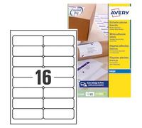 Etichetta adesiva J8162 bianca 25fg A4 99,1x33,9mm (16et/fg) inkjet Avery