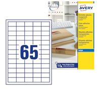 Avery Mini Etichette 65 Pezzi Per Foglio 25 Fogli 38,1x21,2mm Trasparente J8551-